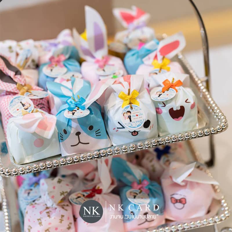 ของ ชำร่วย ผ้า ในถุงกระต่าย น่ารักๆ  ผ้า ขนหนู ของ ชำร่วย ของ ชำร่วย แต่งงาน